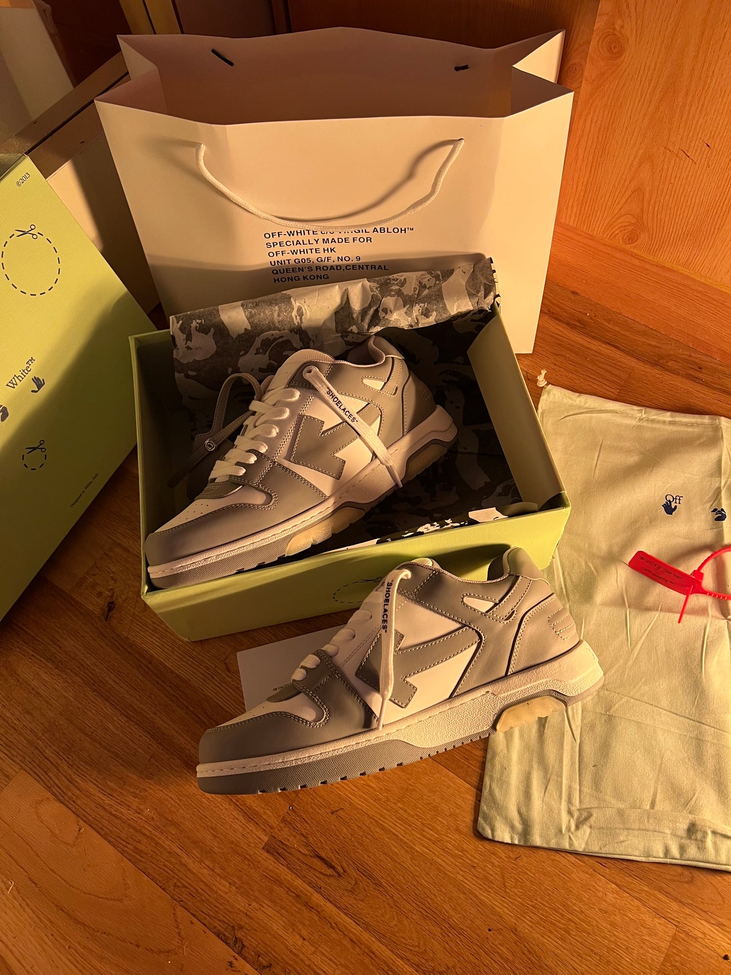 Off white “ Out of office “ , Grey