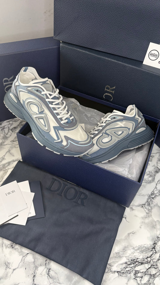 Dior b30 Countdown tech sneaker , Coral blue/white