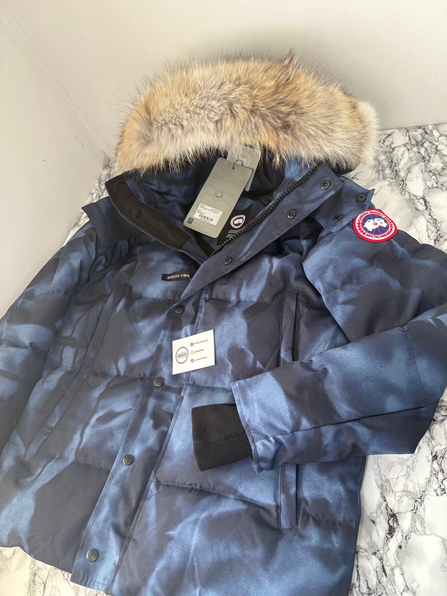 Canada goose blue camo expedition Wyndham Parka