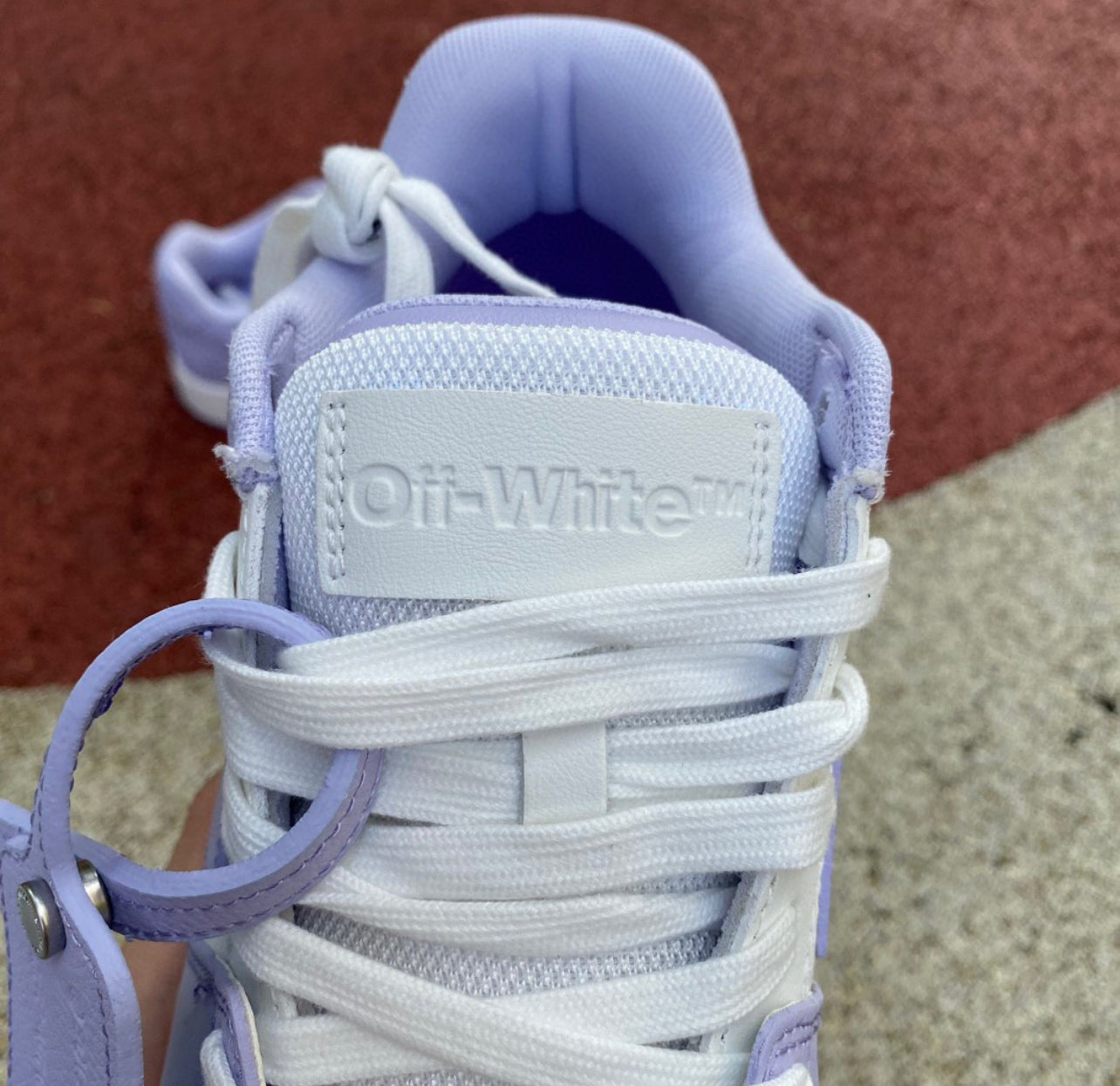 Off white “out of office” (baby blue)