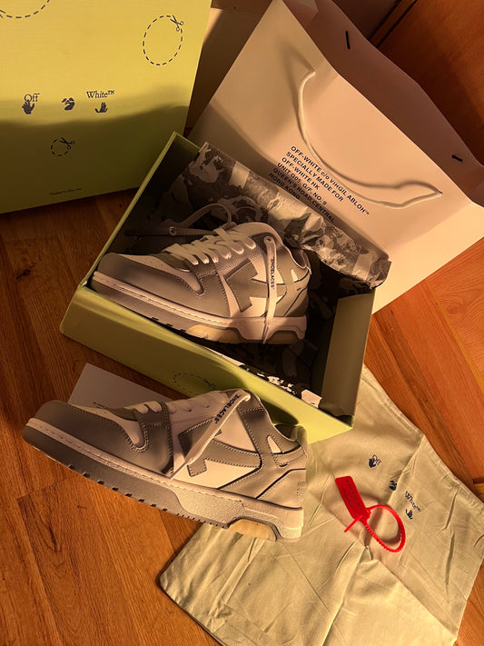 Off white “ Out of office “ , Grey