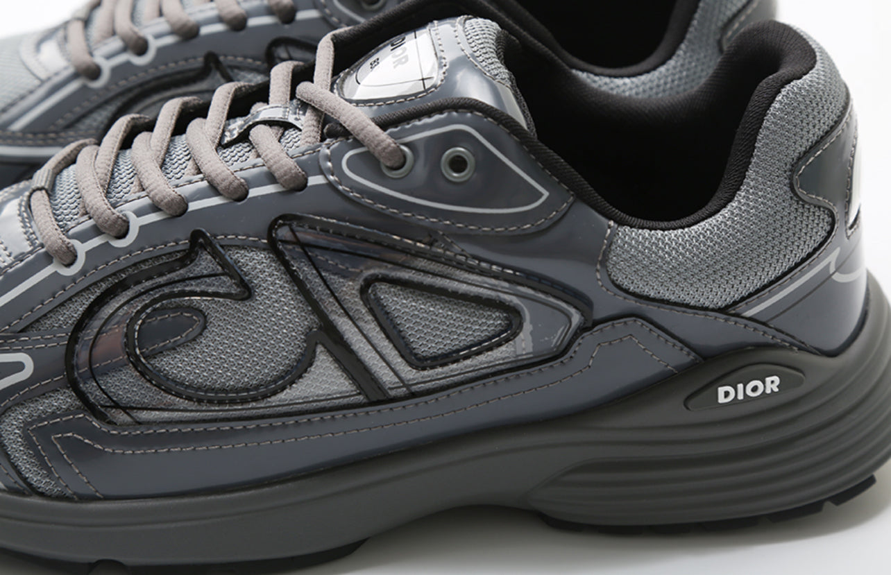Dior b30 , smoke grey , technical mesh brilliant fabric