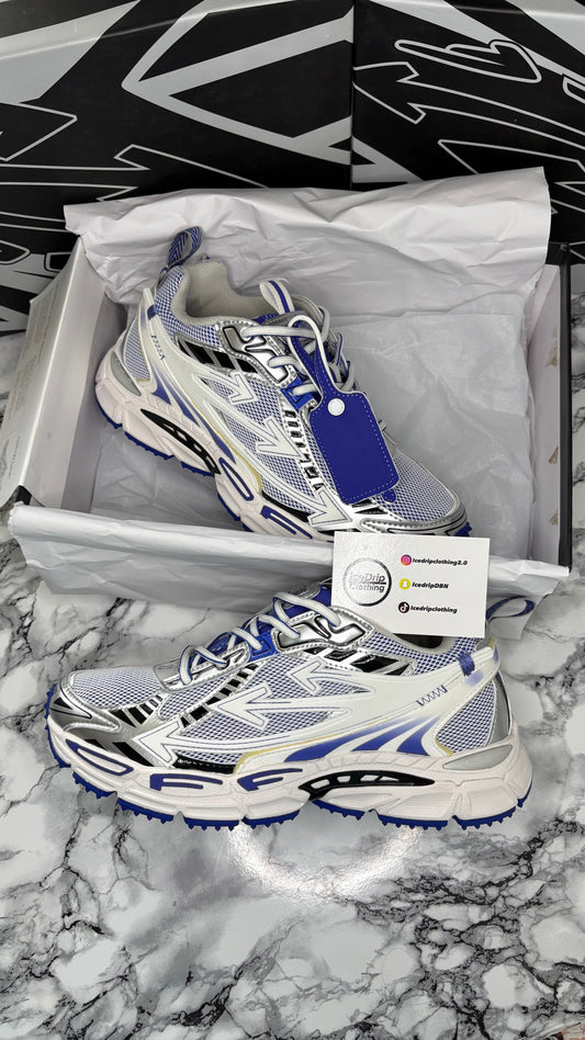Off white “be right back” blue white