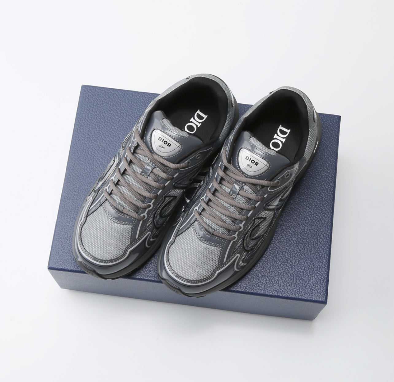 Dior b30 , smoke grey , technical mesh brilliant fabric