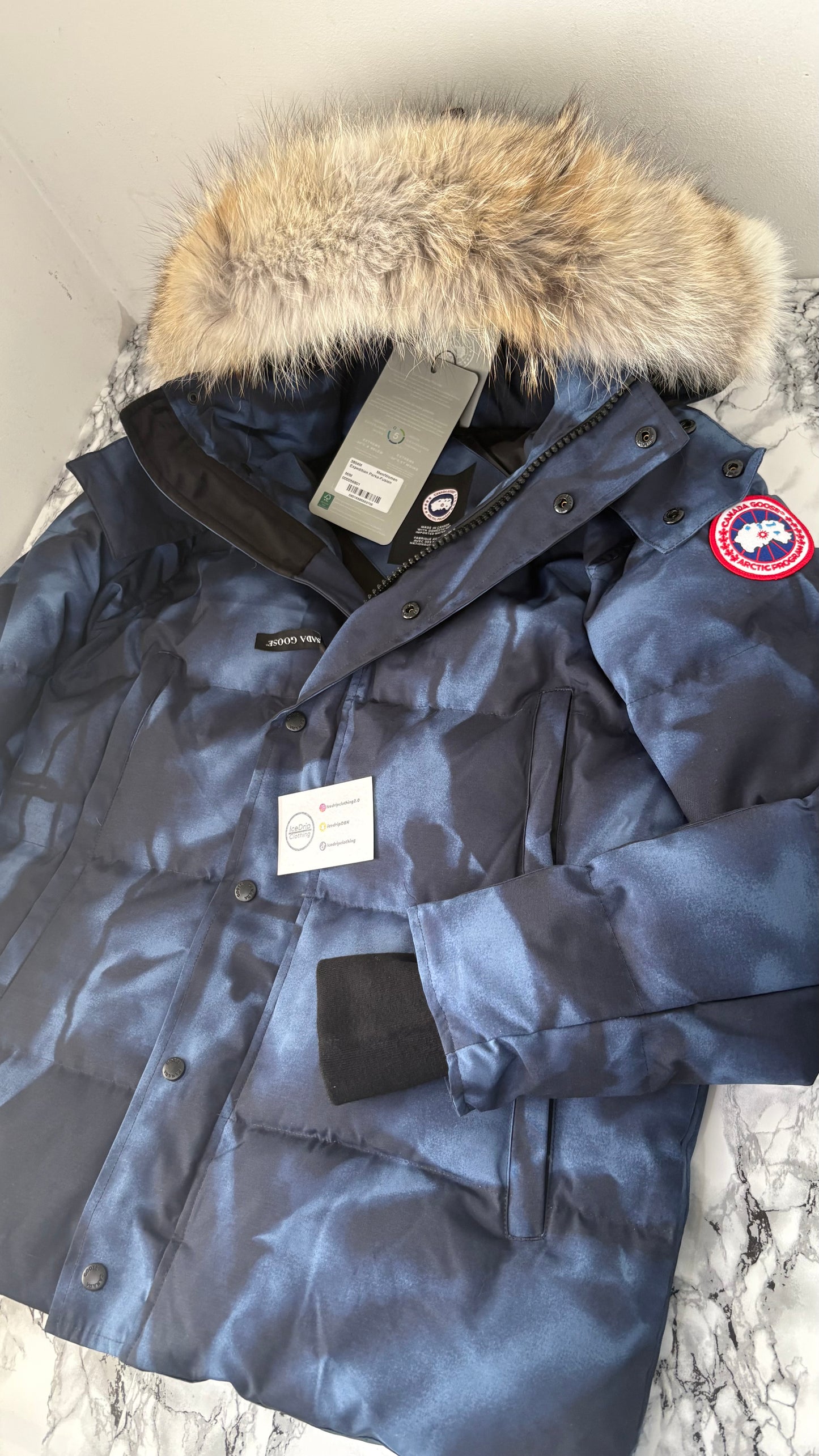 Canada goose blue camo expedition Wyndham Parka