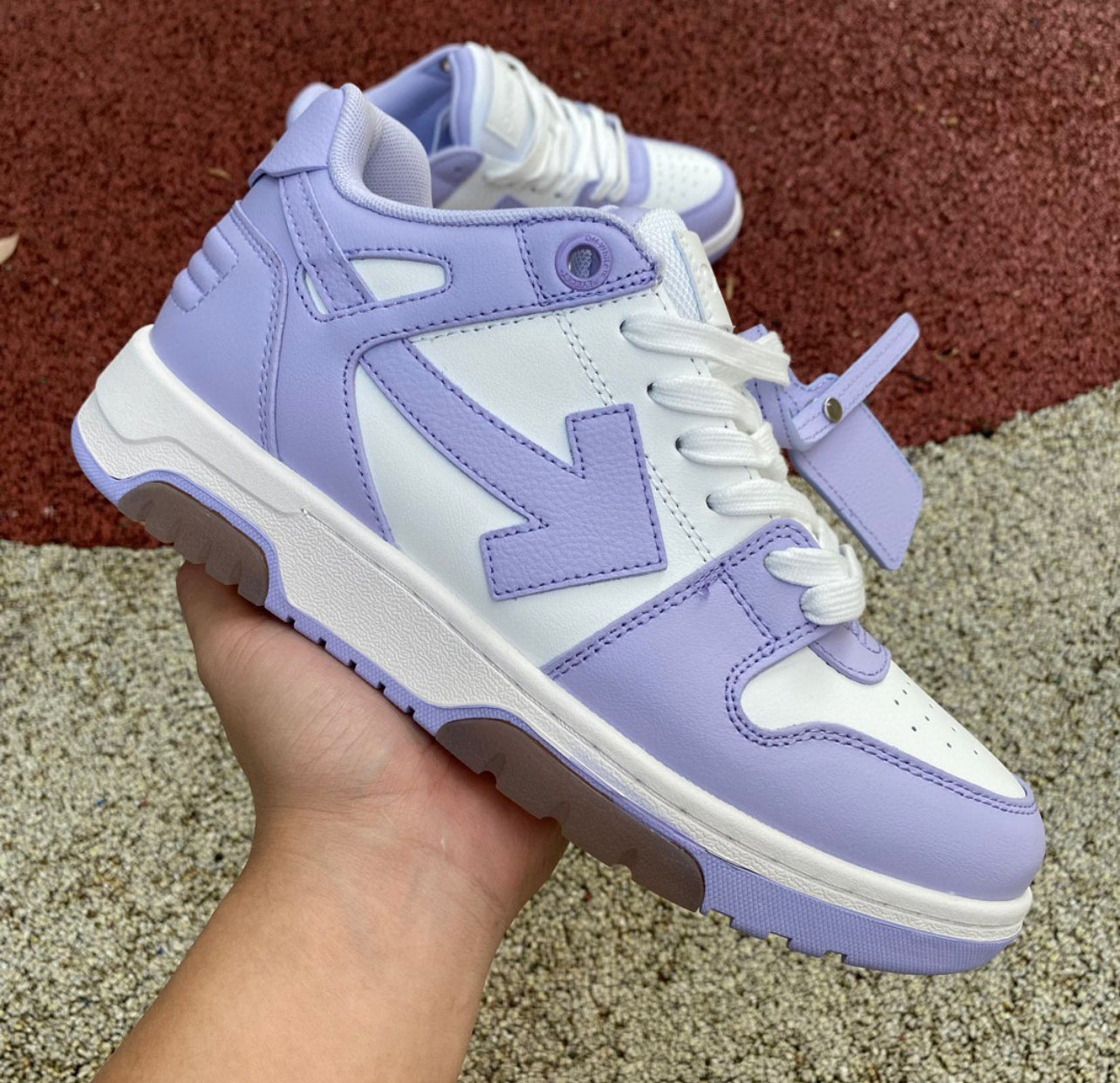 Off white “out of office” (baby blue)